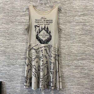 🧙‍♂️Harry Potter Marauder’s Map Dress Size Med Official Licensed Skater Dress